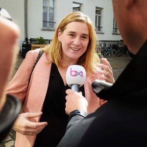 Elke Van den Brandt (Groen) bij de collega's van BX1